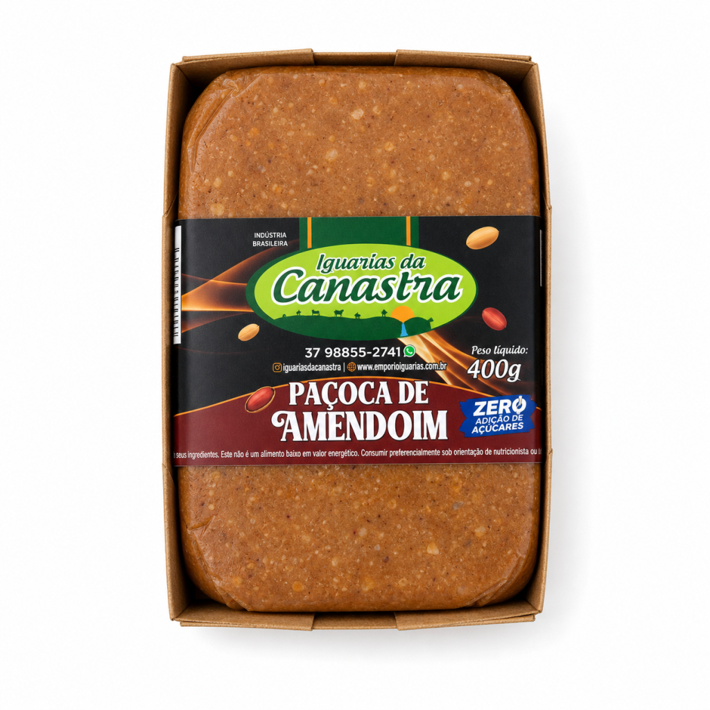 Paçoca de Amendoim Zero Açúcar Iguarias da Canastra 400g