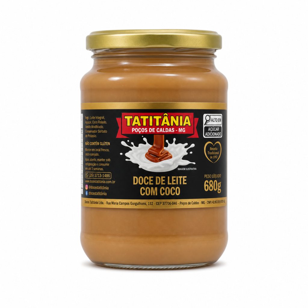 Doce de Leite com Coco Tatitânia Poços de Caldas 680g