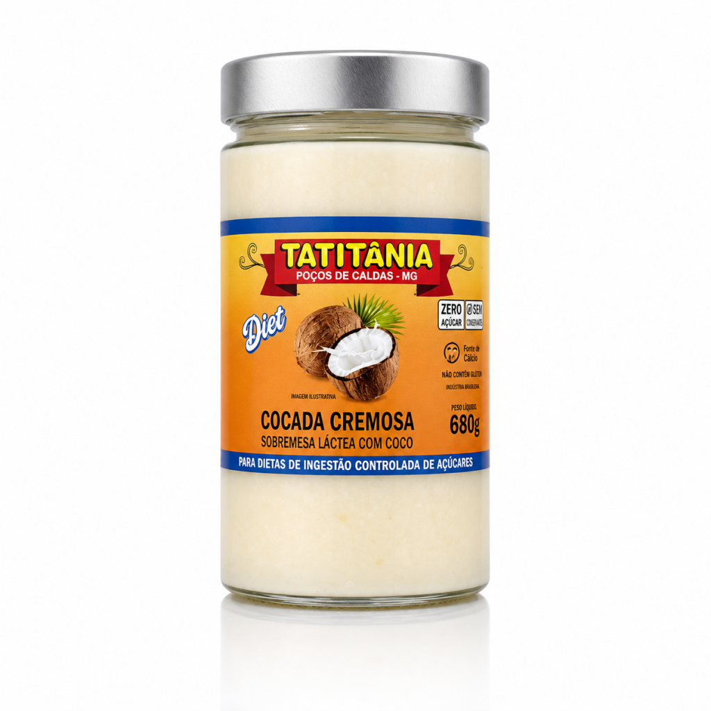 Cocada Cremosa Diet Tatitânia Poços de Caldas 380g