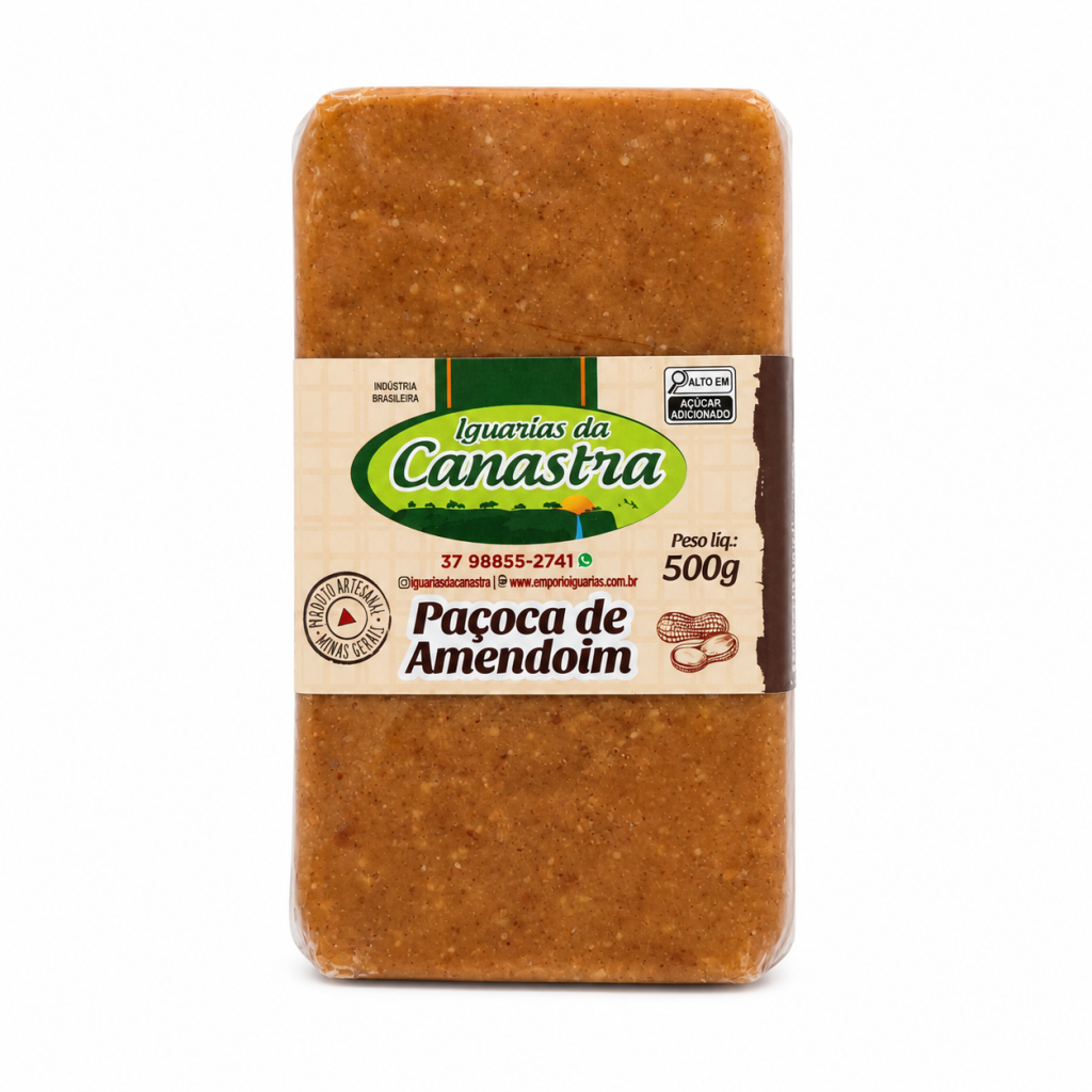 Paçoca de Amendoim Artesanal Iguarias da Canastra 500g