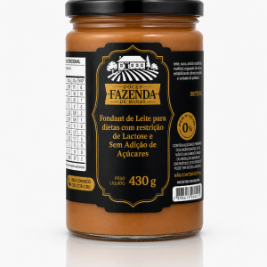 Fondant de Leite Sem Lactose Sem Adição de Açúcares Fazenda de Minas 430g