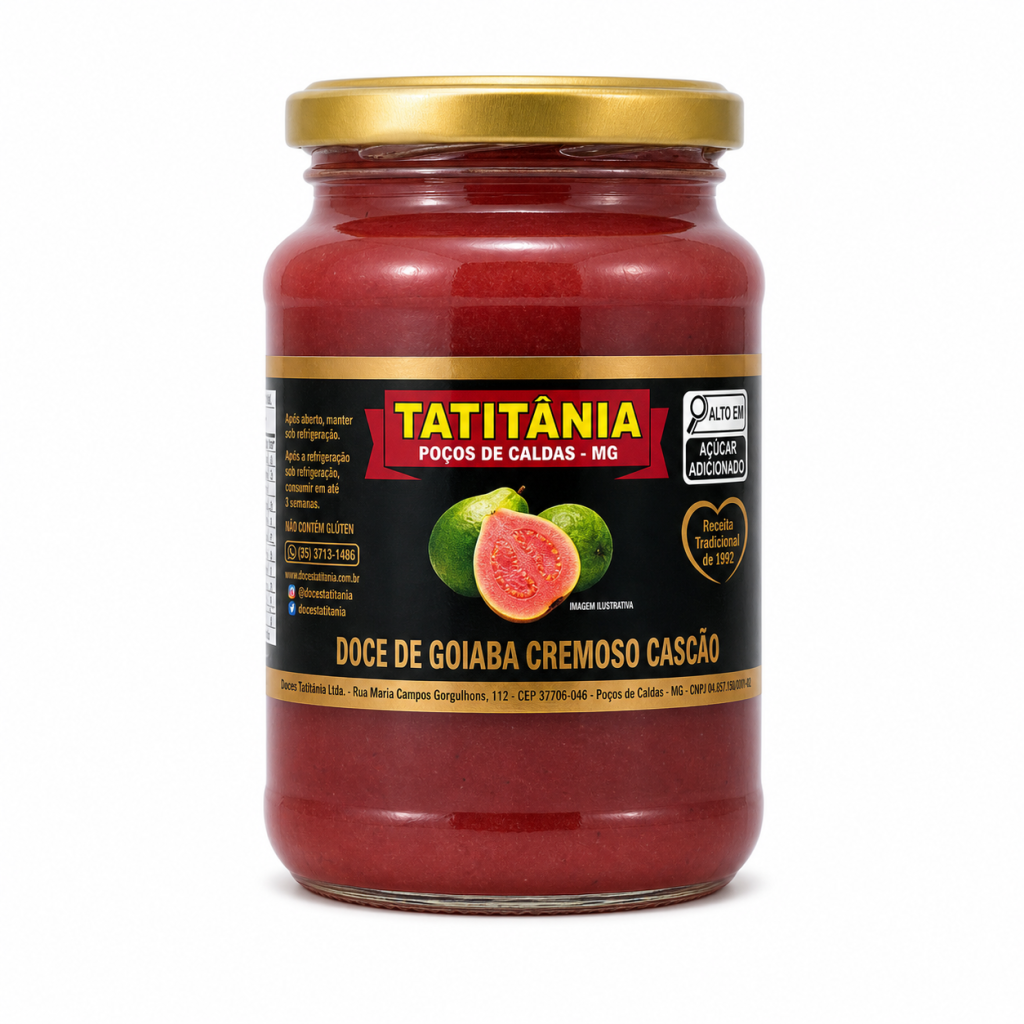Doce de Goiaba Cremoso Cascão Tatitânia Poços de Caldas 680g