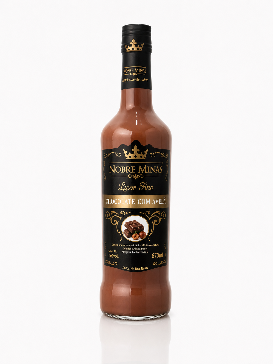 Licor Fino Chocolate com Avelã Nobre Minas 670ml