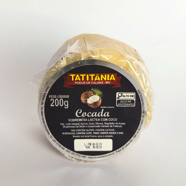 Cocada em barra Tatitânia 200g