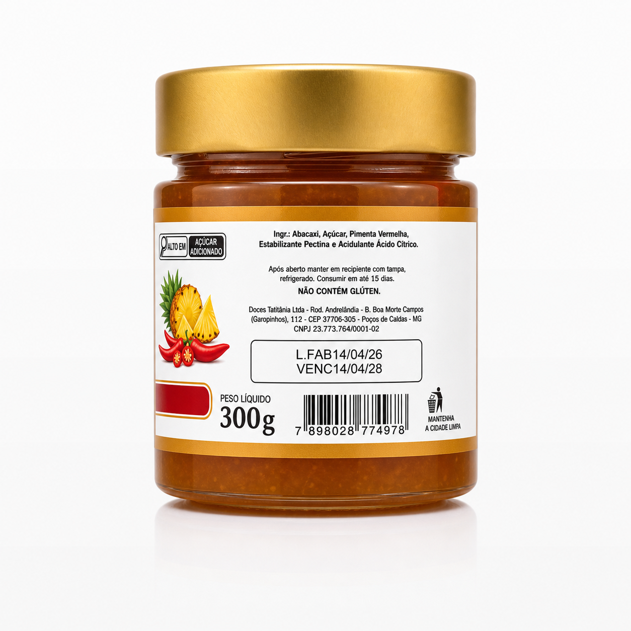 Bon Jelly Geleia de Abacaxi com Pimenta Tatitânia 300g - Imagem 2