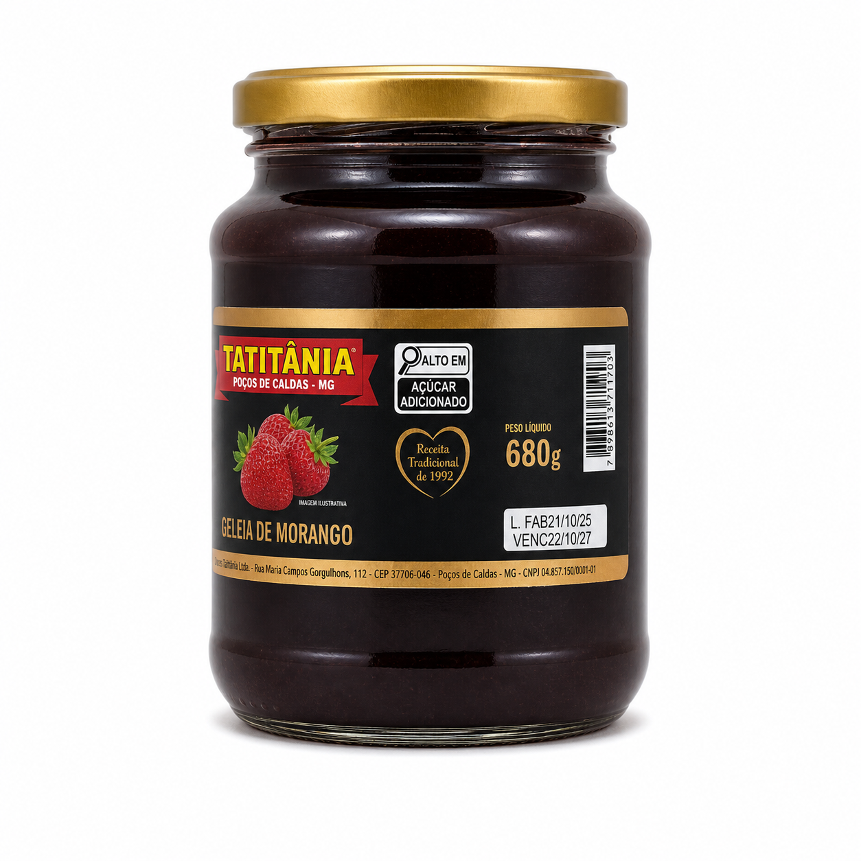 Geleia de Morango Tatitânia Poços de Caldas 680g - Imagem 3