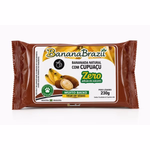 Bananada Natural com Cupuaçu BananaBrazil 230g - bananada natural cupuaçu zero açúcar artesanal