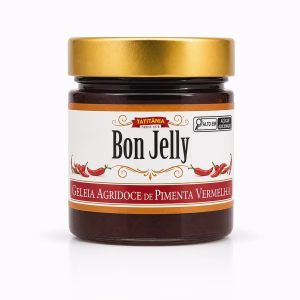 Bon Jelly Geleia Agridoce de Pimenta Vermelha Tatitânia - geleia de pimenta vermelha artesanal Minas Gerais