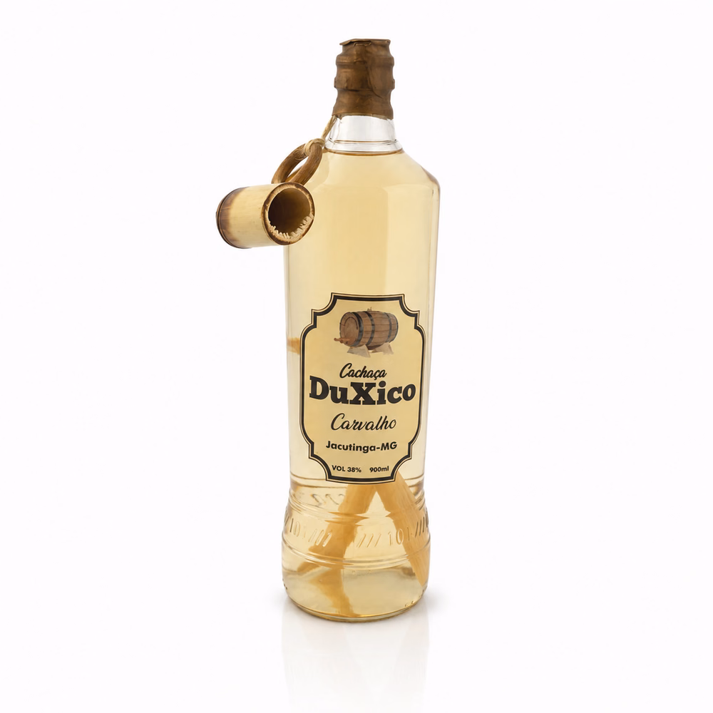 Cachaça DuXico Carvalho com Copa de Bambu Jacutinga-MG 38% Vol. 900ml - cachaça artesanal carvalho Jacutinga MG copa bambu presente - foto 3