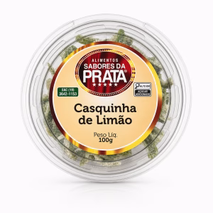 Casquinha de Limão Sabores da Prata 100g - casca de limão cristalizada artesanal