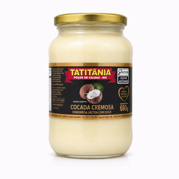 Cocada Cremosa Tatitânia (Sobremesa Láctea com Coco) - cocada cremosa artesanal Minas Gerais