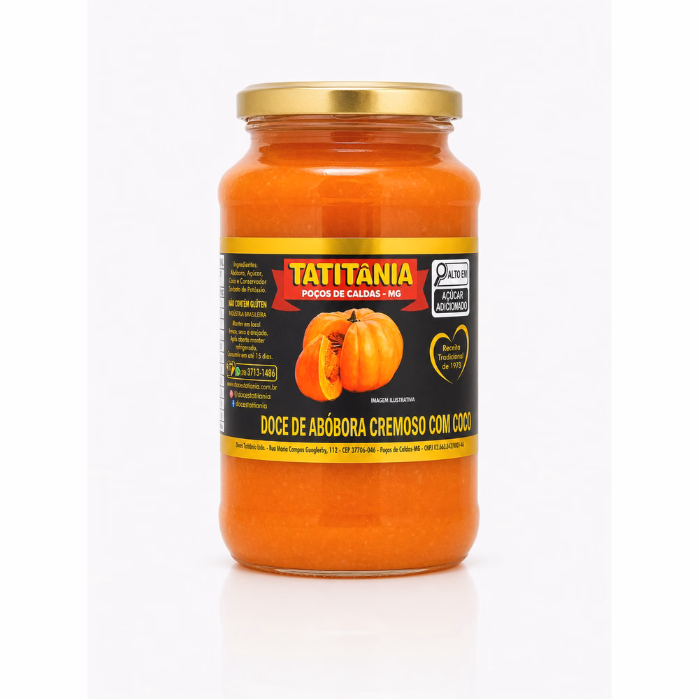 Doce de Abóbora Cremoso com Coco Tatitânia (variante embalagem)