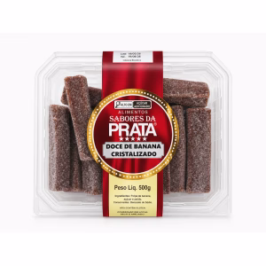 Doce de Banana Cristalizado Sabores da Prata 500g - doce de banana cristalizado artesanal