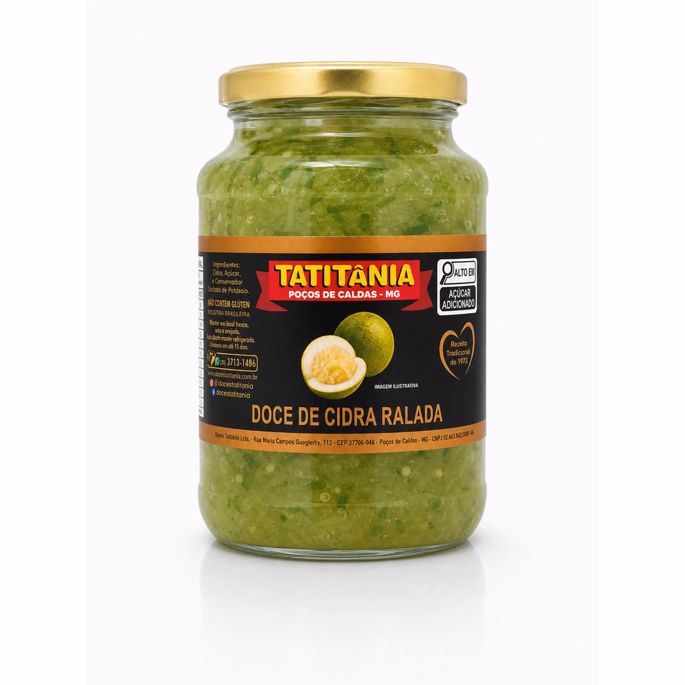 Doce de Cidra Ralada Tatitânia - cidra ralada artesanal Minas Gerais confeitaria