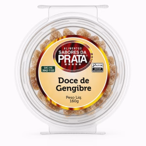 Doce de Gengibre Cristalizado Sabores da Prata 160g - gengibre cristalizado artesanal