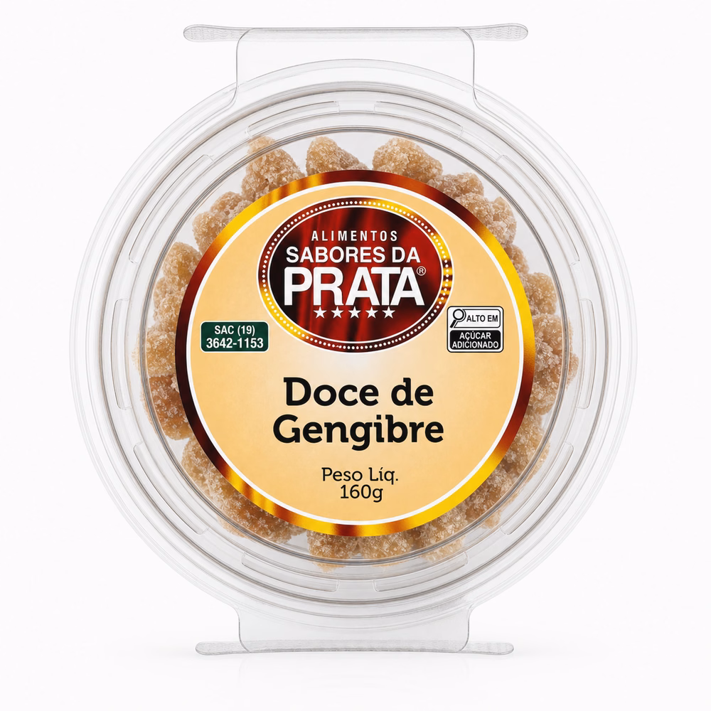 Doce de Gengibre Cristalizado Sabores da Prata 160g - gengibre cristalizado artesanal