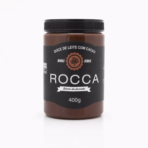 Doce de Leite com Cacau ROCCA 400g - doce de leite cacau artesanal Minas Gerais