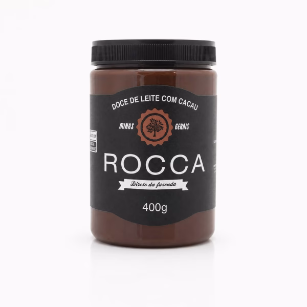 Doce de Leite com Cacau ROCCA 400g - doce de leite cacau artesanal Minas Gerais