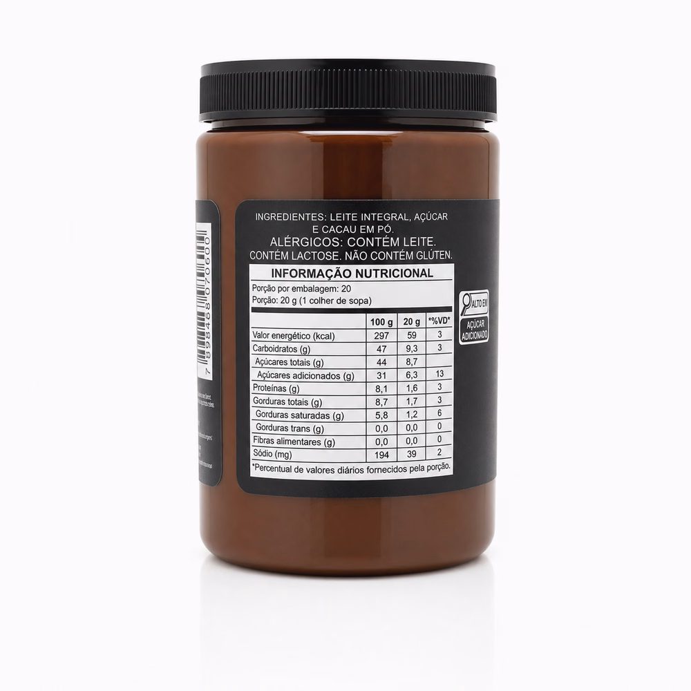 Doce de Leite com Cacau ROCCA 400g - doce de leite cacau artesanal Minas Gerais - foto 2