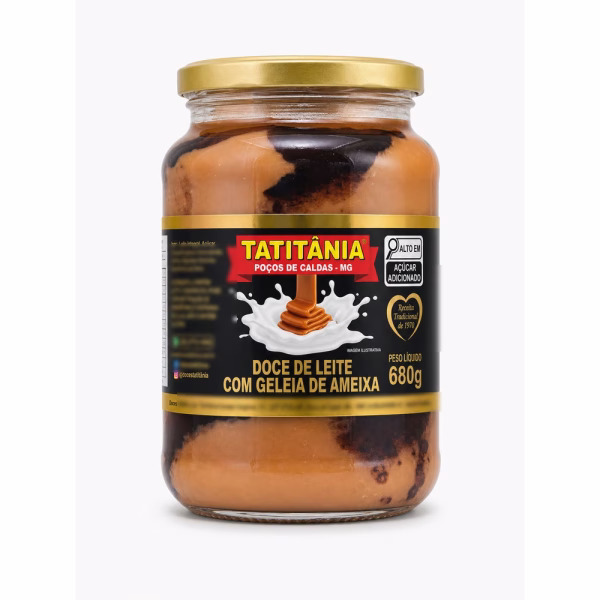 Doce de Leite com Geleia de Ameixa Tatitânia - doce de leite com geleia de ameixa artesanal Minas Gerais