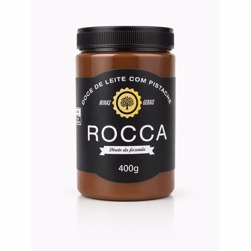 Doce de Leite com Pistache ROCCA 400g - doce de leite pistache artesanal Minas Gerais