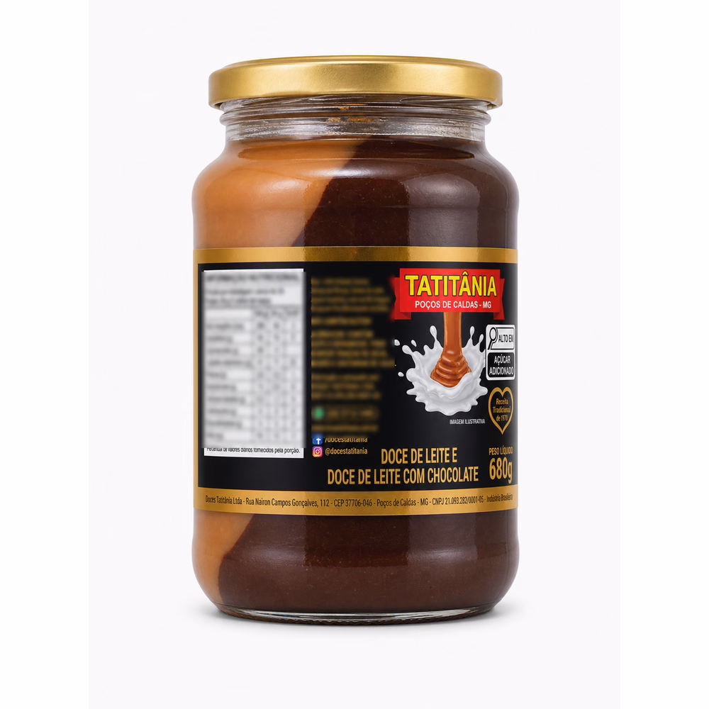 Doce de Leite e Doce de Leite com Chocolate Tatitânia - doce de leite com chocolate marmorizado artesanal Minas Gerais - foto 2