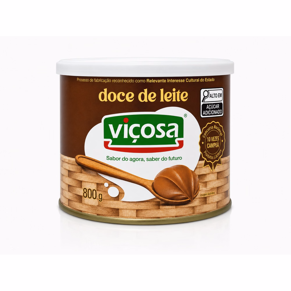 Doce de Leite Viçosa 800g - doce de leite Viçosa 800g lata grande