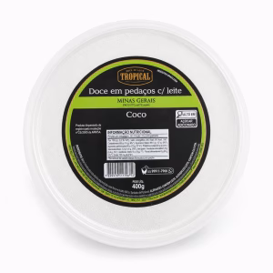 Doce em Pedaços c/ Leite Coco Tropical MG - doce de coco em pedaços artesanal Minas Gerais