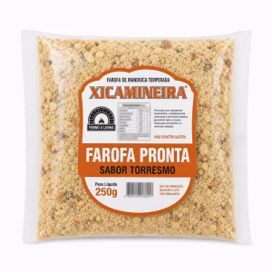 Farofa Pronta Sabor Torresmo Xicamineira 250g - farofa pronta torresmo artesanal Minas Gerais