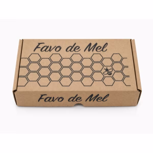 Favo de Mel Natural em Caixa Kraft - favo de mel natural artesanal gourmet