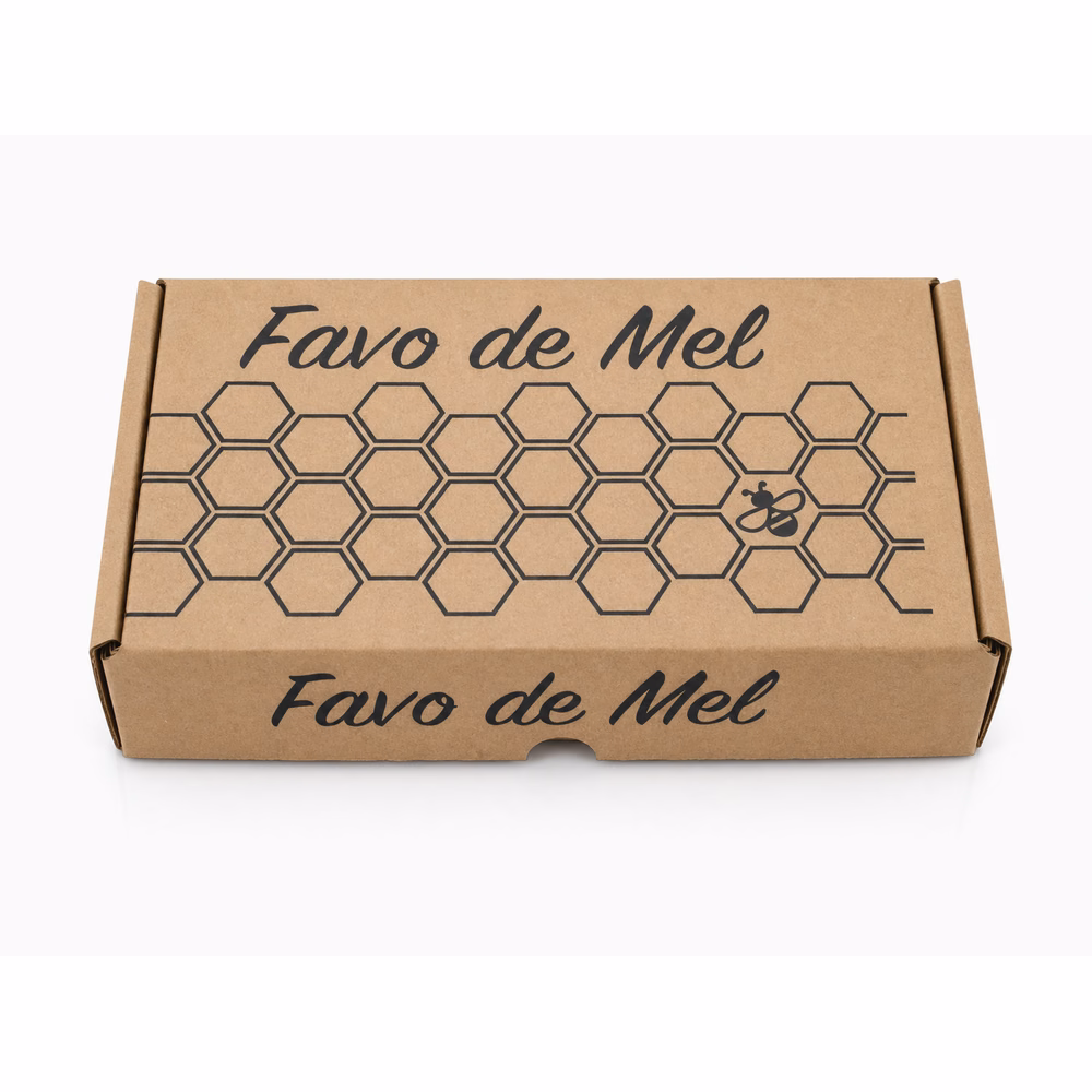 Favo de Mel Natural em Caixa Kraft - favo de mel natural artesanal gourmet