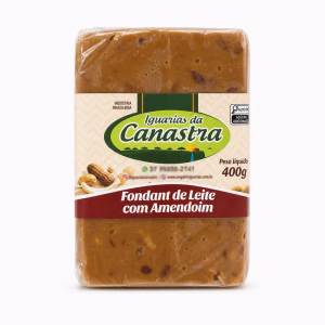 Fondant de Leite com Amendoim Iguarias da Canastra 400g - fondant de leite com amendoim artesanal Minas Gerais
