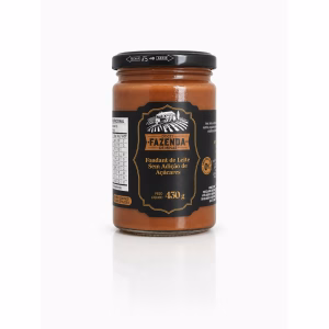 Fondant de Leite Sem Adição de Açúcares Fazenda de Minas 430g - fondant de leite sem açúcar artesanal Minas Gerais