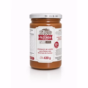Fondant de Leite Sem Lactose Fazenda de Minas 430g (Com Açúcar) - doce de leite sem lactose