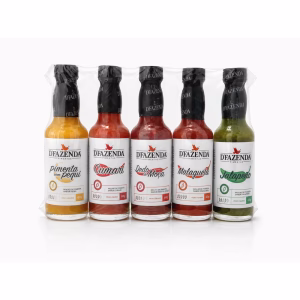 Kit Molhos de Pimenta D'Fazenda — 5 Sabores - kit molhos de pimenta artesanal Minas Gerais presente