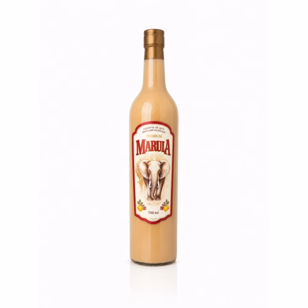Marula Premium Coquetel de Leite Destilado Alcoólico 700ml - licor cremoso marula premium 700ml presente gourmet