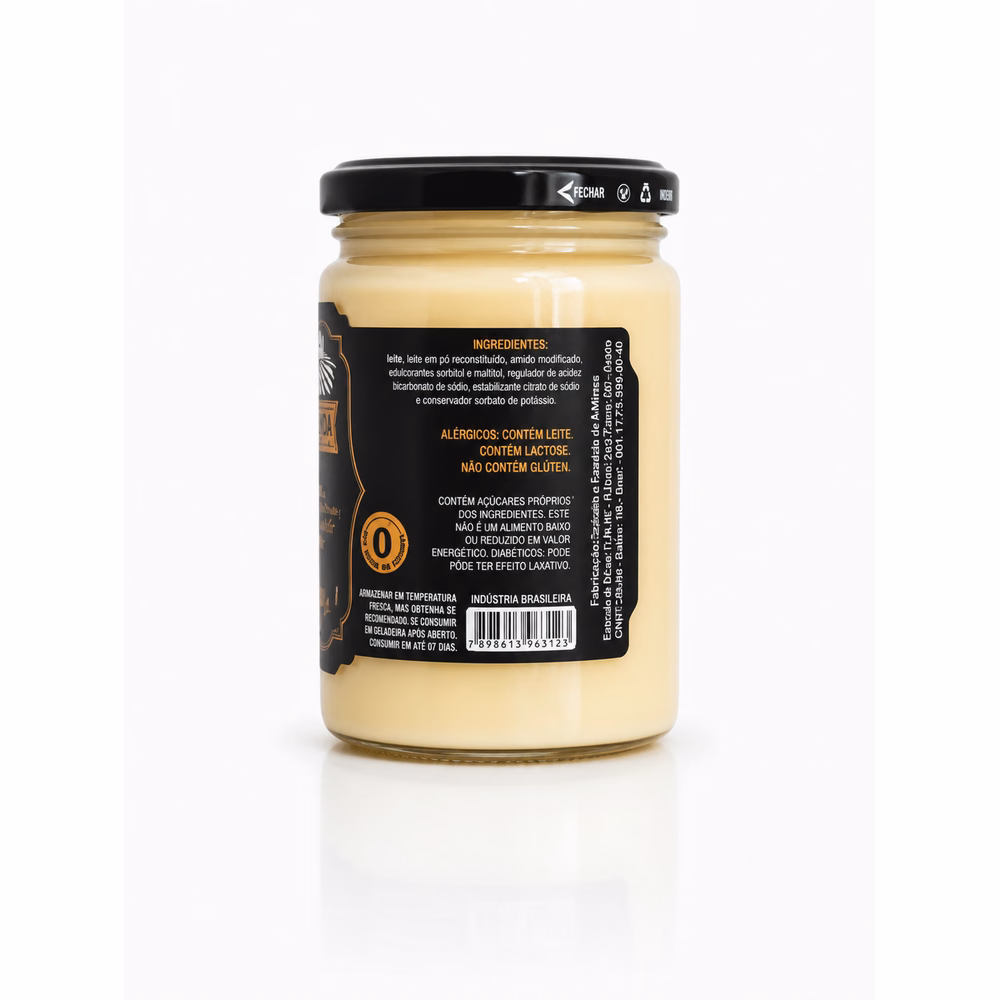 Milk Nata (Fondant de Leite com Nata) Sem Adição de Açúcares Fazenda de Minas 410g - fondant de leite com nata sem açúcar - foto 4