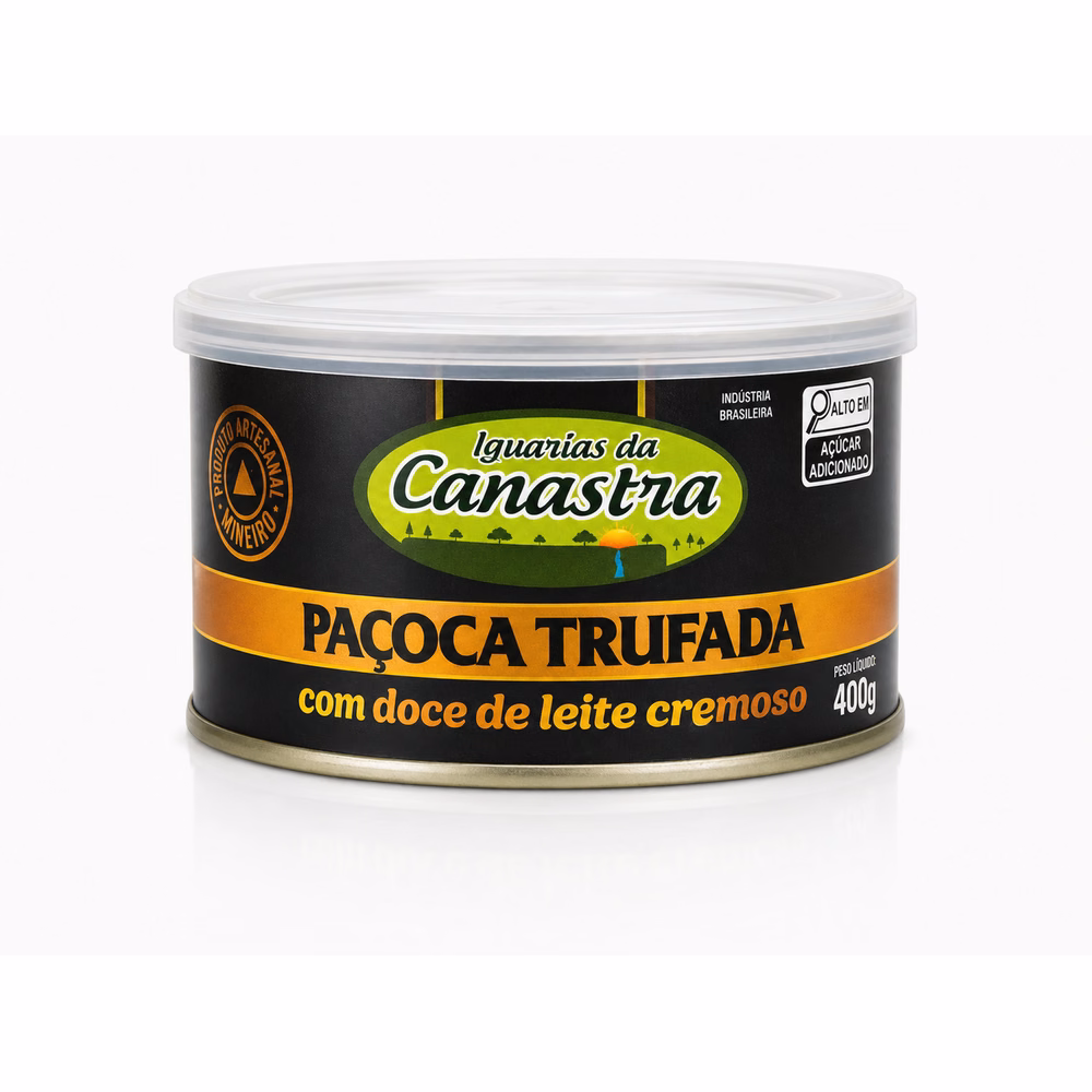Paçoca Trufada com Doce de Leite Cremoso Iguarias da Canastra 400g - paçoca trufada doce de leite artesanal Minas Gerais