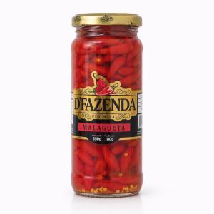Pimenta Malagueta em Conserva D'Fazenda 350g - pimenta malagueta em conserva artesanal