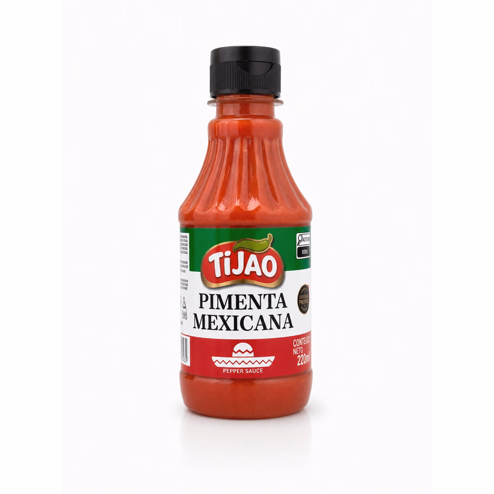 Pimenta Mexicana TiJao Pepper Sauce 220ml - molho de pimenta mexicana artesanal 220ml